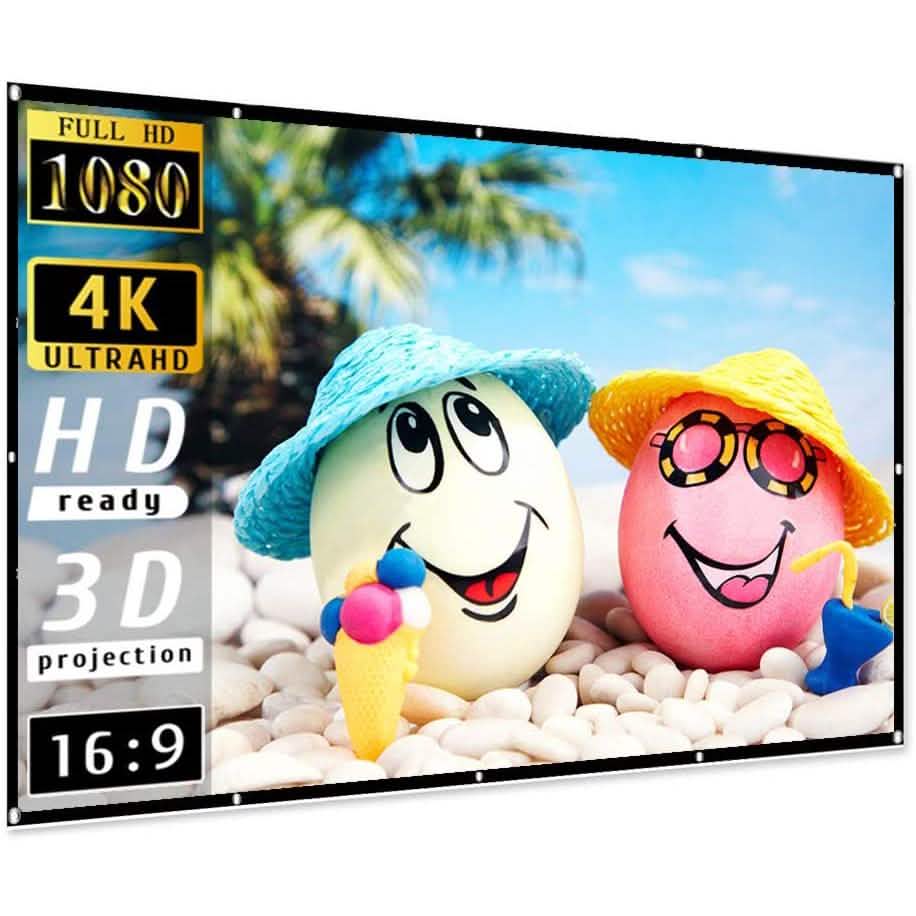 Taotique 4K Movie Projector Screen 16:9 HD Foldable and Portable