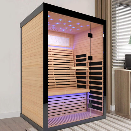 Thermora Vapor Luxury 2-Person Canadian Hemlock Wood Far Infrared Home Sauna (SAK56874)