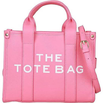 Trendy Leather Tote Bag Small Personalized Top Handle Crossbody Handbags