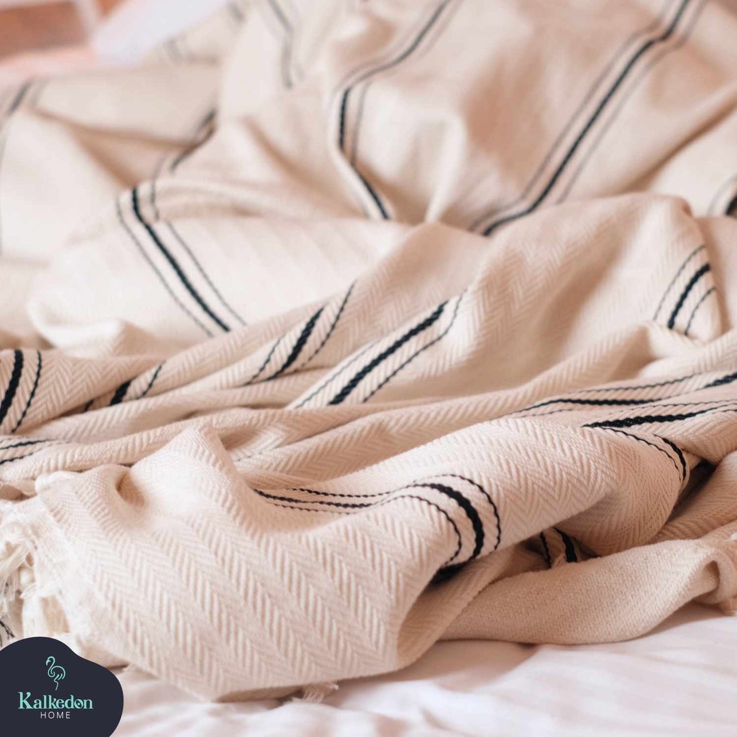 Handwoven Turkish Cotton Throw Blanket