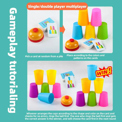 Two-Player Cup Stacking Game | Interactive Speed Challenge Toy
