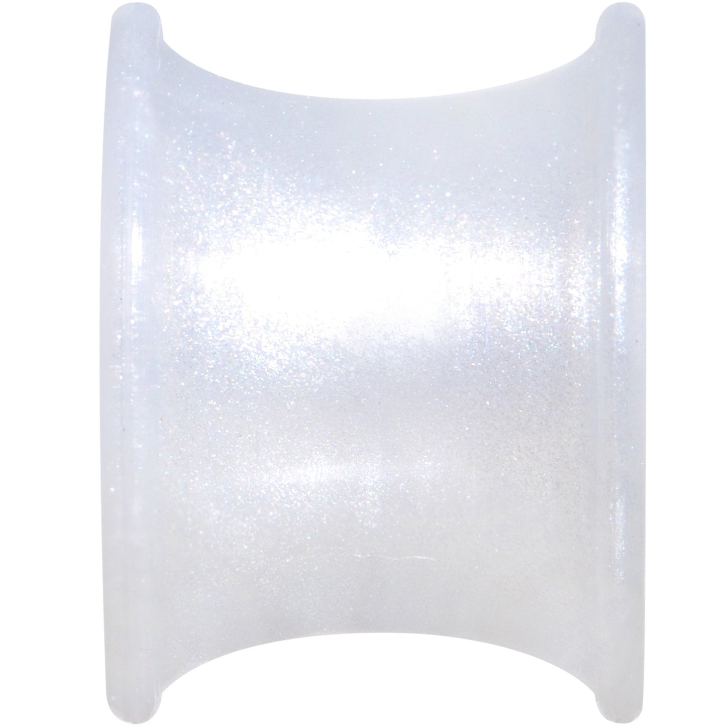 Thin Flexible White Silicone Tunnel Plug Set 6mm to 25mm