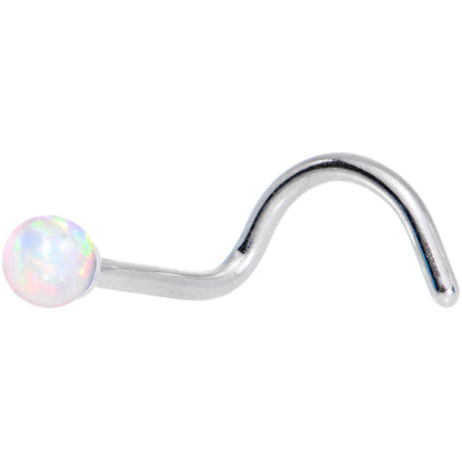 White 2.5mm Synthetic Opal Ball Anodized Left Nose Screw 4 Pack Set