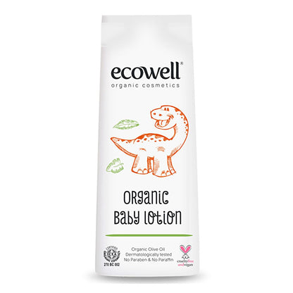 Ecowell Organic Baby Lotion - Natural Moisturizer for Sensitive Skin, Vegan & Cruelty-Free Certified, 10.14 fl oz