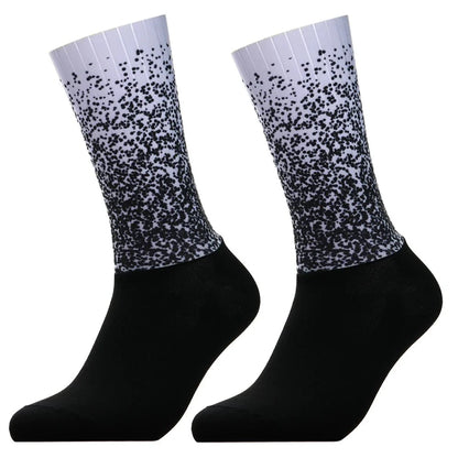 Unisex Anti-Slip Aero Cycling Socks | Silicone-Striped Knee-High Sports Socks