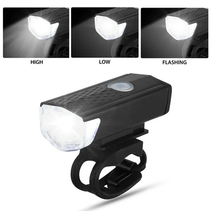 USB Rechargeable Bicycle LED Light Set | Front and Rear Bike Lights for Night Safety