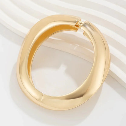 Vintage Punk Quartz Cuff Bangles | Geometric Metal Bracelets for Women and Men