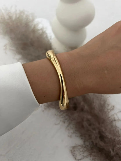 Vintage Punk Quartz Cuff Bangles | Geometric Metal Bracelets for Women and Men
