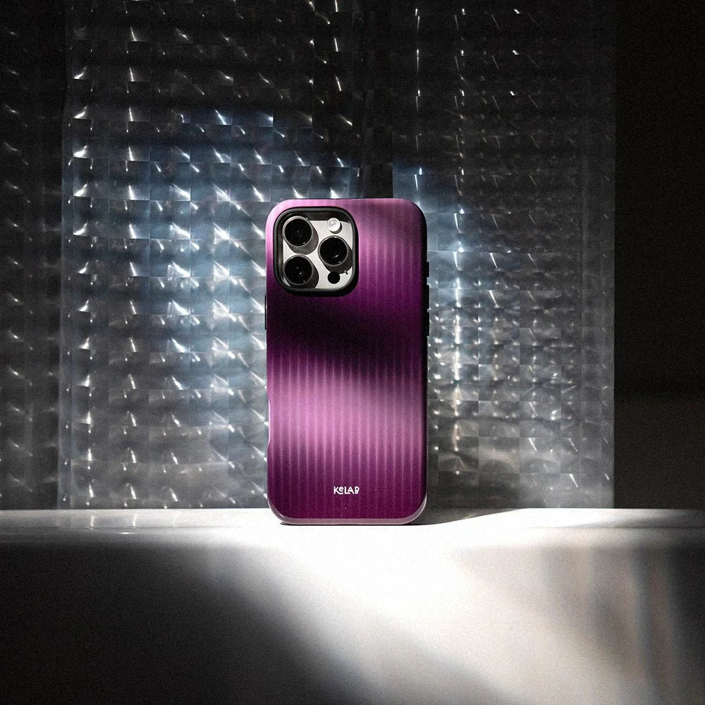 Violet Reverie | Purple Gradient Fluted Glass iPhone Case
