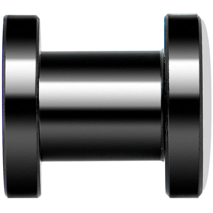 Black White Owl Black Anodized Screw Fit Plug Set 2G