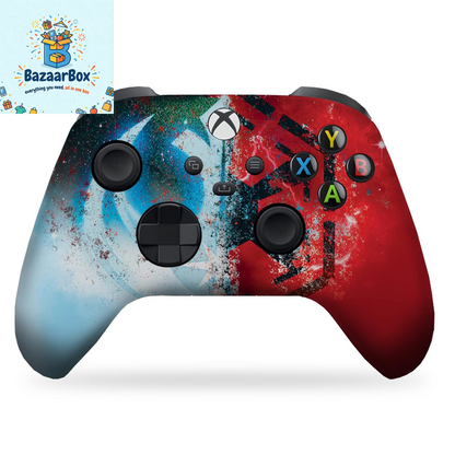 Jeddi Sith Custom X-Box Controller Wireless Compatible with X-Box One/Series X/S Proudly Customized in USA with Permanent HYDRO-DIP Printing (NOT JUST a SKIN)
