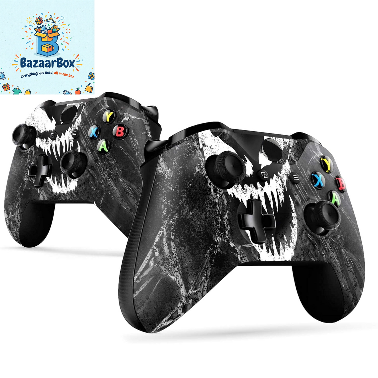 Vennom Custom X-Box Controller Wireless Compatible with X-Box One/X-Box Series X/S Proudly Customized in USA with Permanent HYDRO-DIP Printing (NOT JUST a SKIN)