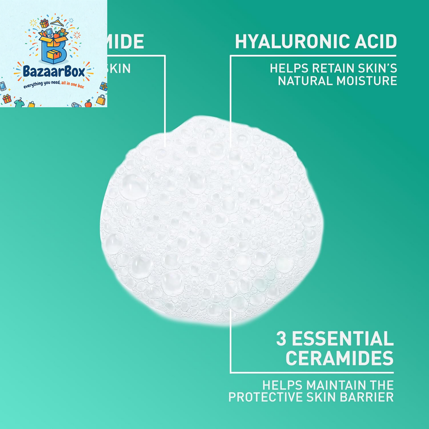 Foaming Facial Cleanser, Daily Face Wash for Oily Skin, Hyaluronic Acid + Ceramides + Niacinamide, Fragrance Free & Paraben Free, Non-Drying Oil Control Face Wash, 19 Fluid Ounce