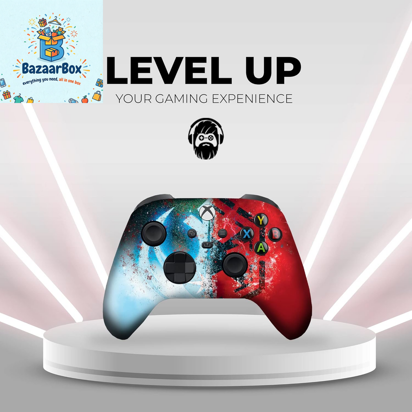 Jeddi Sith Custom X-Box Controller Wireless Compatible with X-Box One/Series X/S Proudly Customized in USA with Permanent HYDRO-DIP Printing (NOT JUST a SKIN)