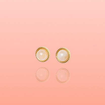 Maria Rose Quarts Studs Water Resistant