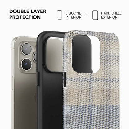 Oatmilk | Beige Flannel Plaid iPhone Case