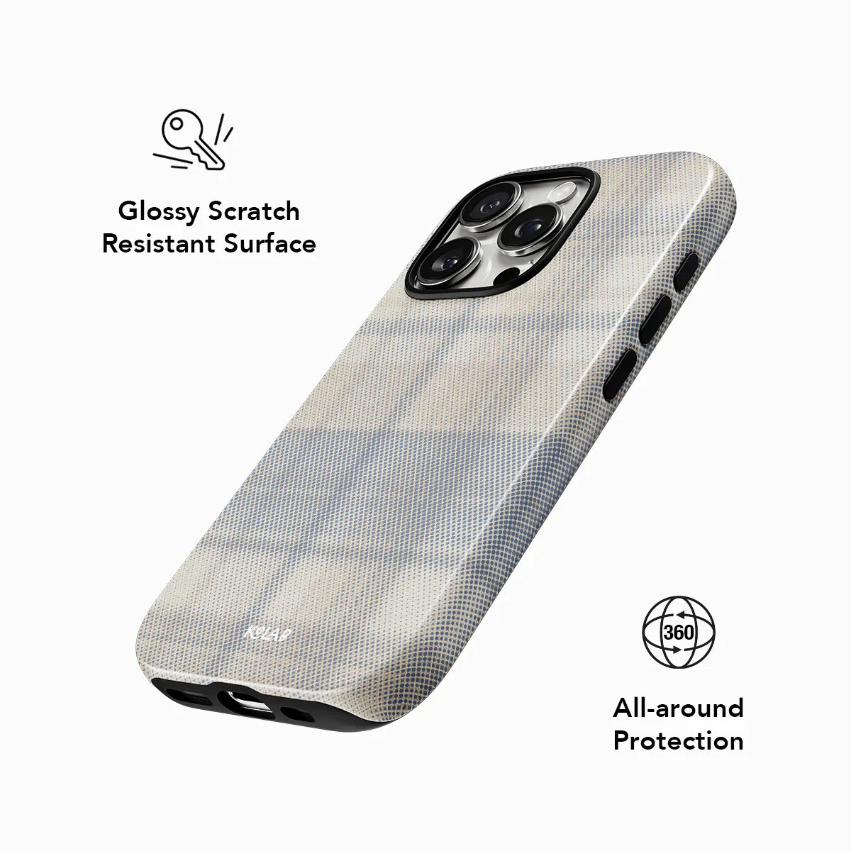 Oatmilk | Beige Flannel Plaid iPhone Case