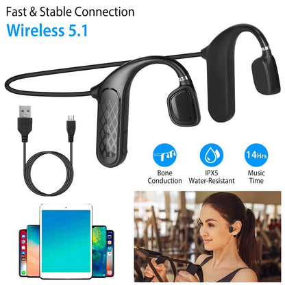 Wireless V5.1 Open-Ear Bone Conduction Earphones