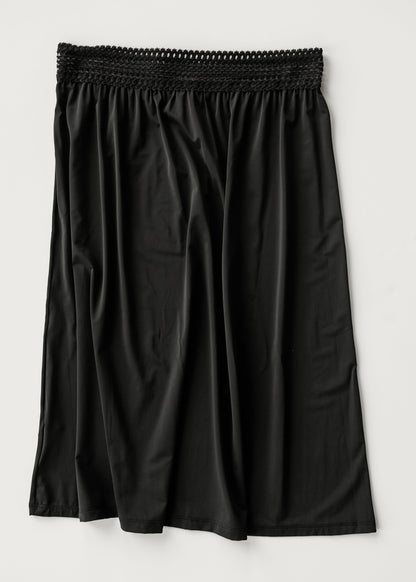 Women's Black Half Slip
