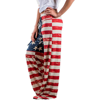 Women's Comfy Stretch Drawstring Palazzo Wide Leg Lounge Pant
