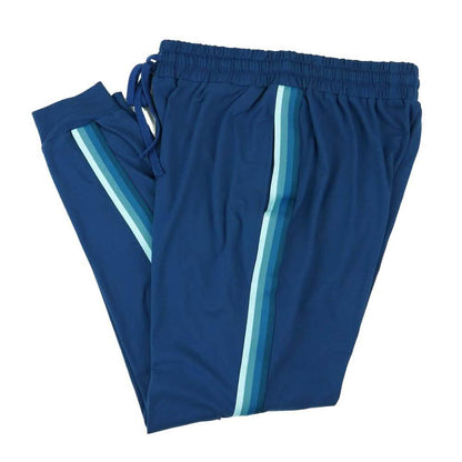 Women's Lightweight Elastic Sweat Pants Varsity Joggers with Drawstring Tie
