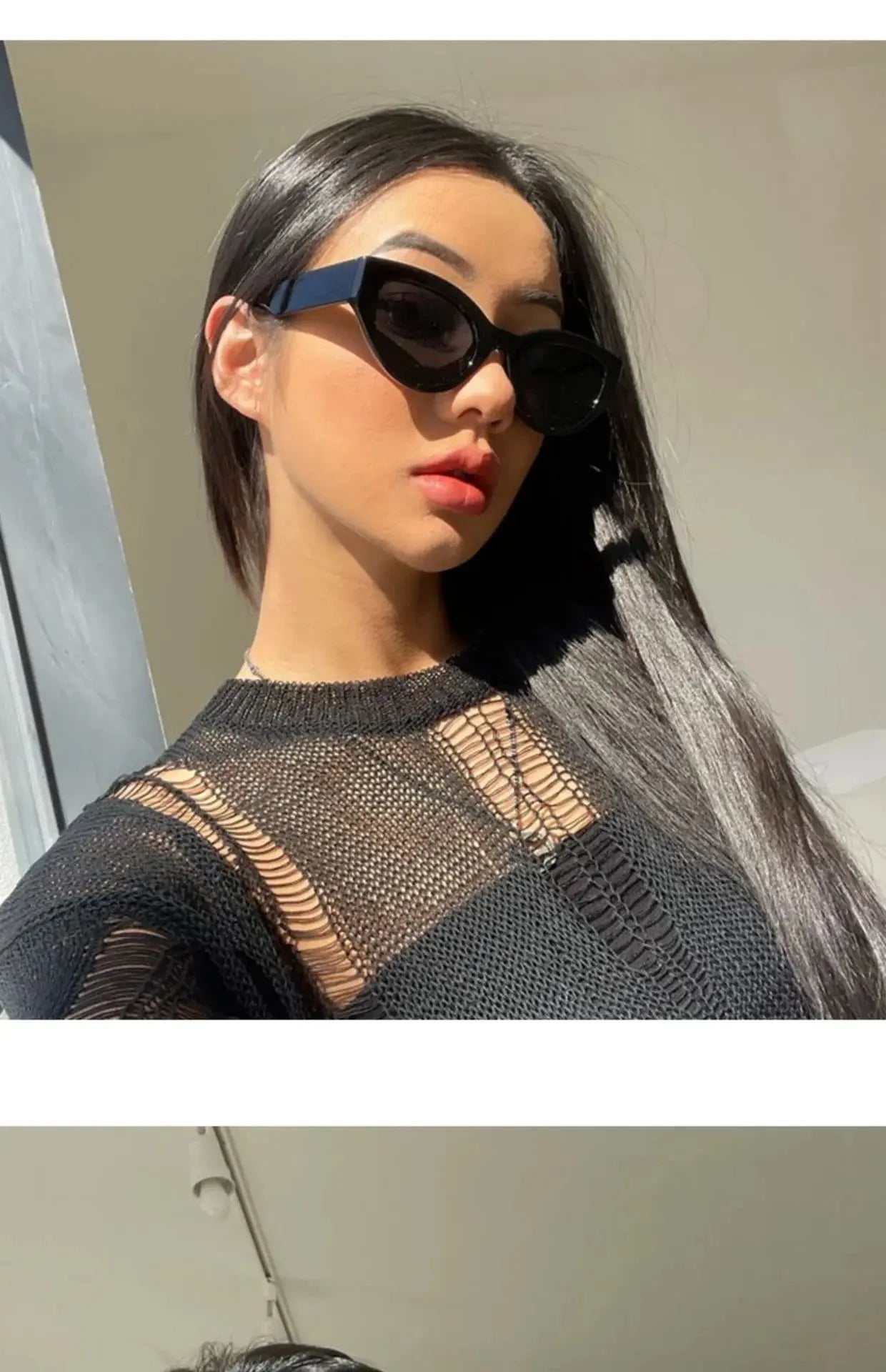 Women’s Small Cat Eye Sunglasses | Vintage Oval Fashion Shades with Mirror Lenses