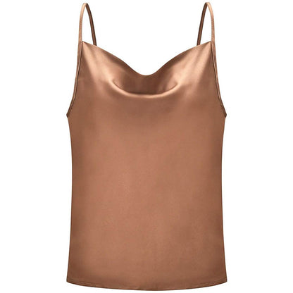 Women's Spaghetti Strap V-Neck Satin Suspender