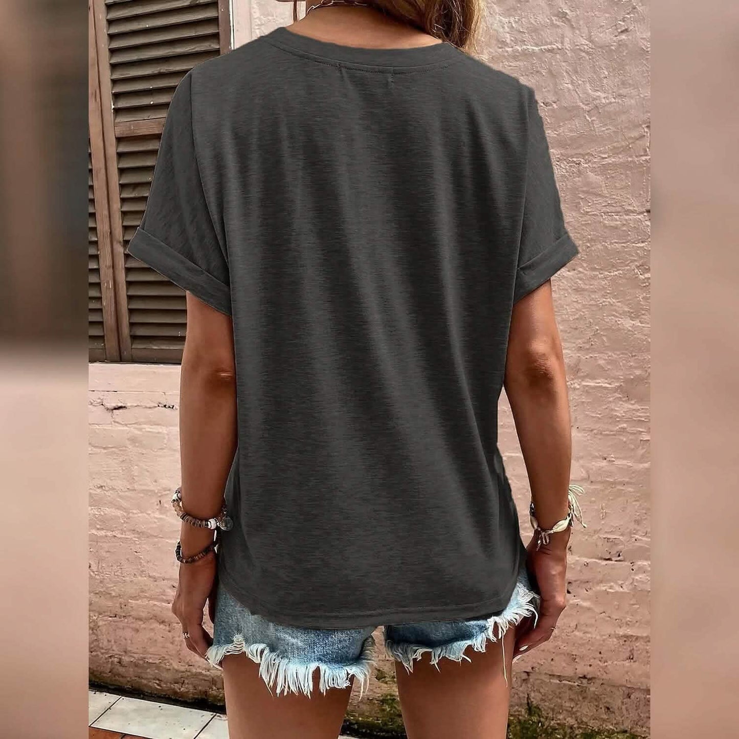 Women's T shirt V Neck