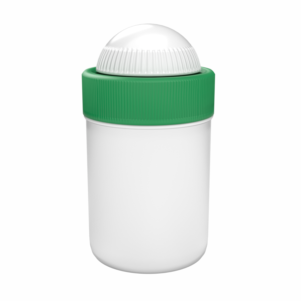Samix Compounding Jar, 50 mL, White with Green Lid (Case of 100)