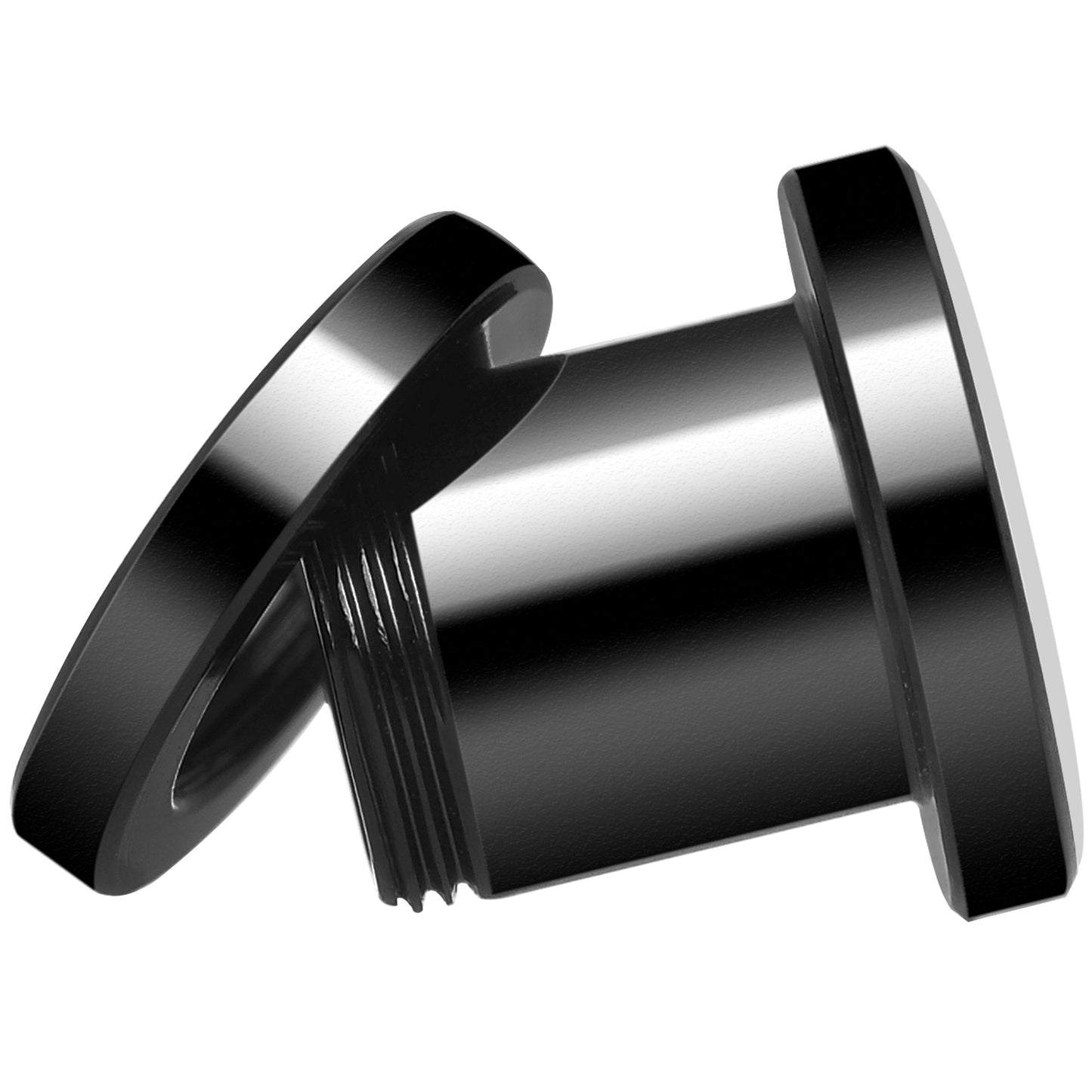 Blue Black Skull Black Anodized Screw Fit Plug Set 0G
